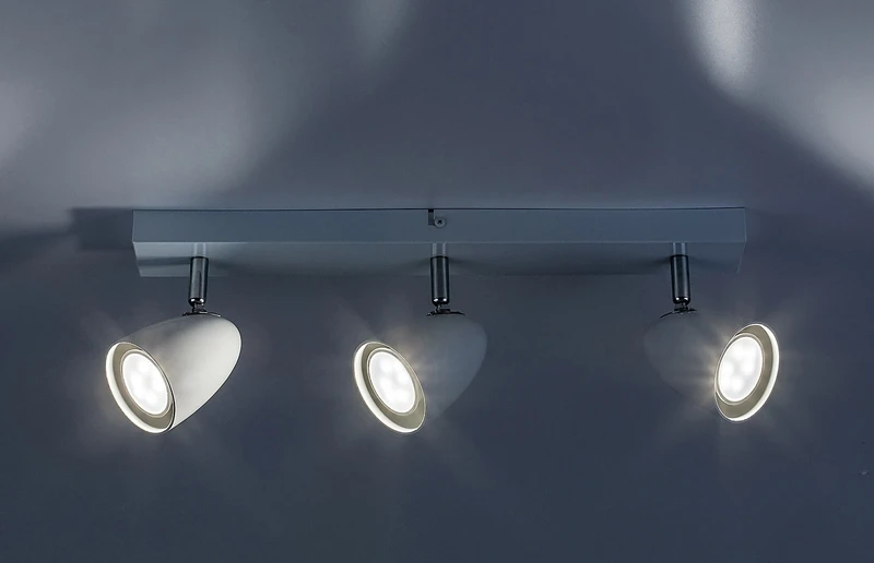 Perico – LED плафон 3×GU10 в бяло, 430мм, IP20