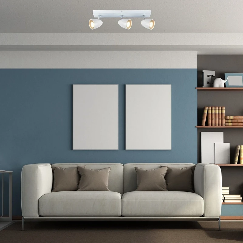 Perico – LED плафон 3×GU10 в бяло, 430мм, IP20