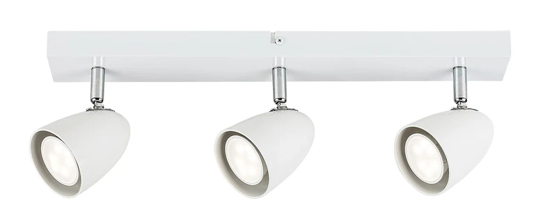 LED плафони Perico – LED плафон 3×GU10 в бяло, 430мм, IP20