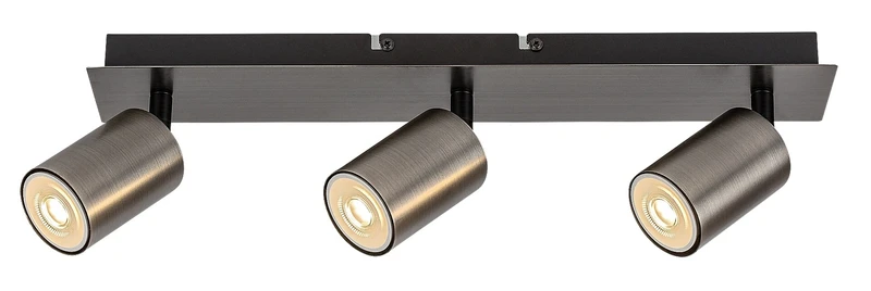 Спотове Gerhard – спот с 3 тела в gunmetal, 430мм, 3×GU10, IP20