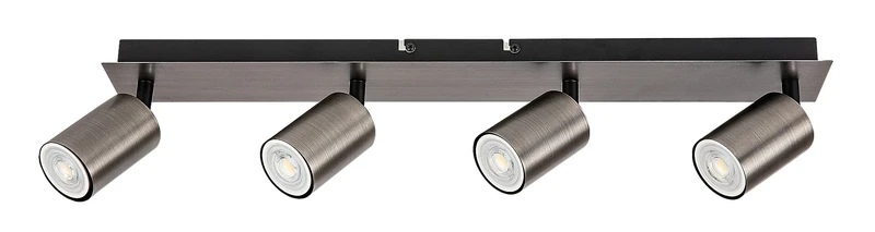 Gerhard – 4 спота в цвят gunmetal, минималистичен дизайн, 4×GU10, IP20