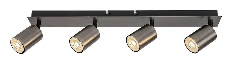 Спотове Gerhard – 4 спота в цвят gunmetal, минималистичен дизайн, 4×GU10, IP20