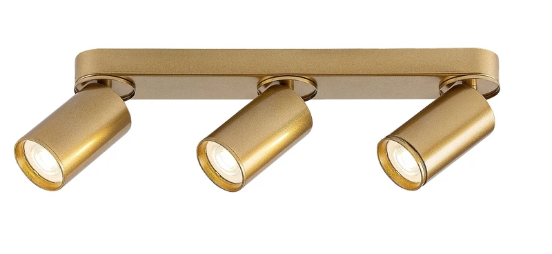 Ceiling Lights Mirina – spotlight ceiling light 3×GU10 in gold, 380mm, minimalist design, IP20