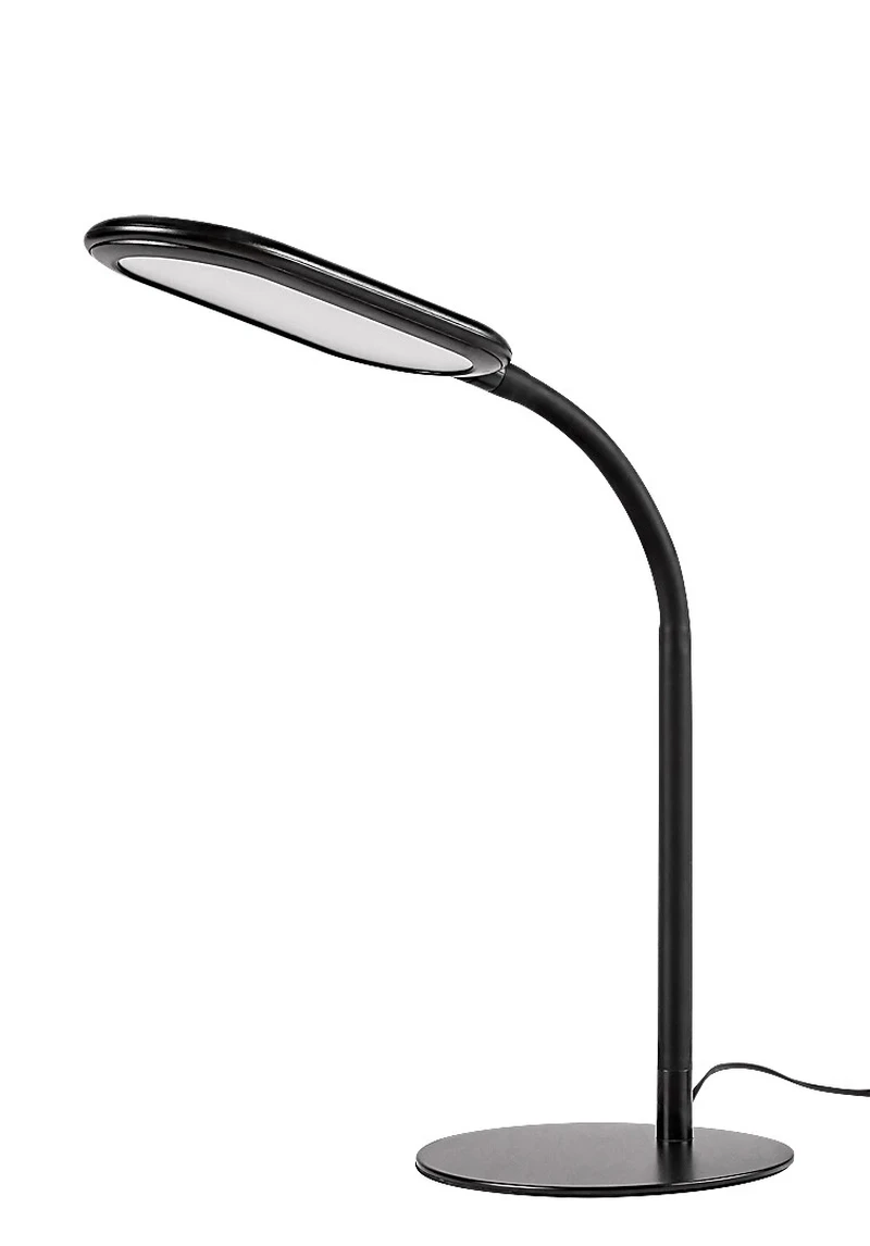 Adelmo – LED настолна лампа в черно с бял абажур, 360×330мм, 10W, 3000-6000K