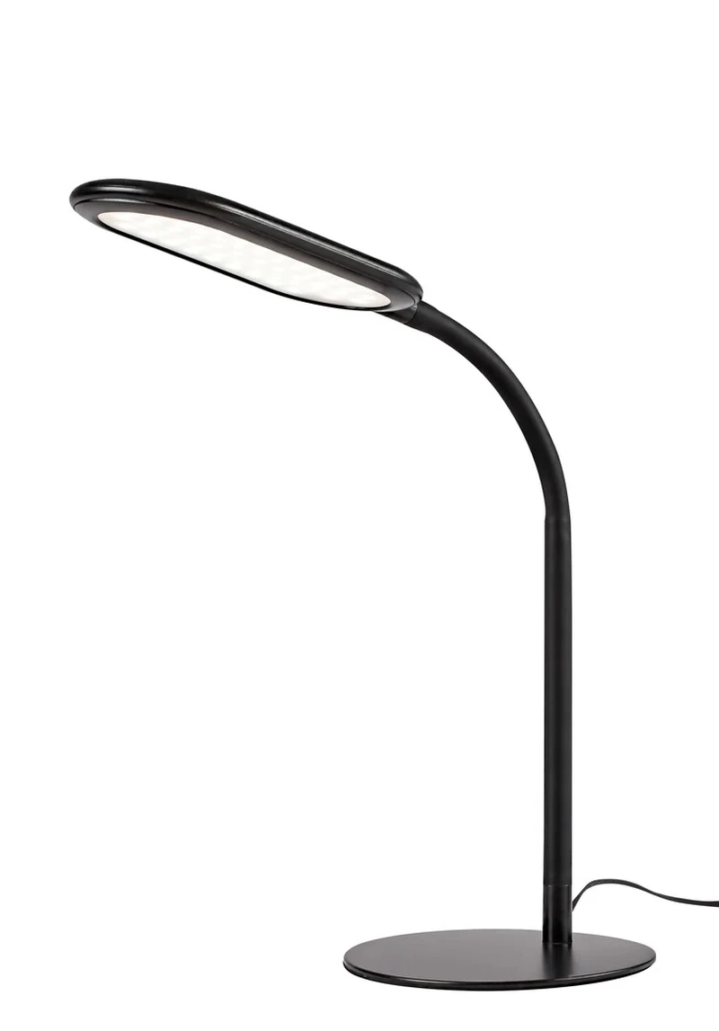 Adelmo – LED настолна лампа в черно с бял абажур, 360×330мм, 10W, 3000-6000K