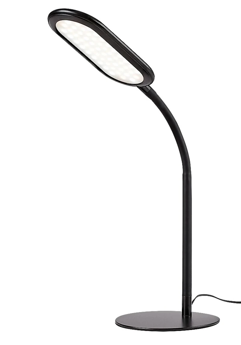 Adelmo – LED настолна лампа в черно с бял абажур, 360×330мм, 10W, 3000-6000K