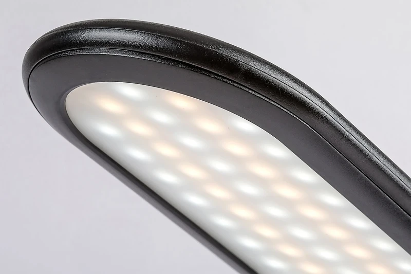 Adelmo – LED настолна лампа в черно с бял абажур, 360×330мм, 10W, 3000-6000K