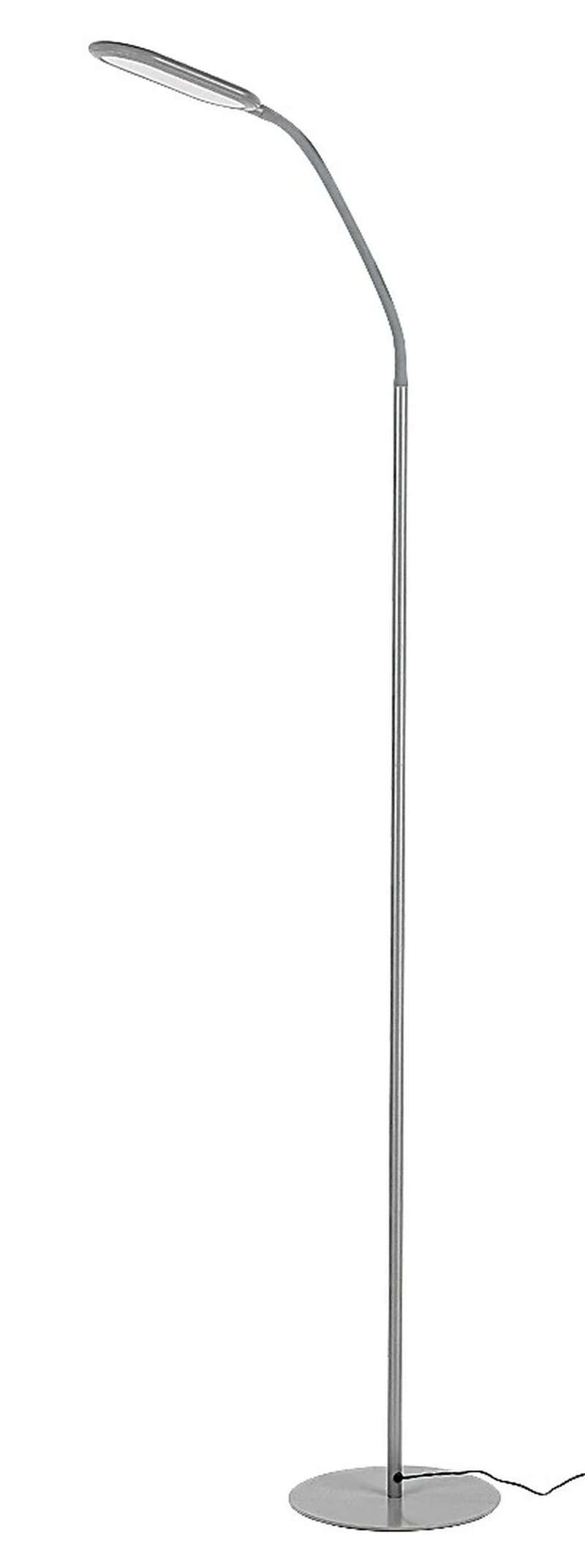Adelmo – LED floor lamp in grey with white shade, 430×1400mm, 10W, 3000-6000K
