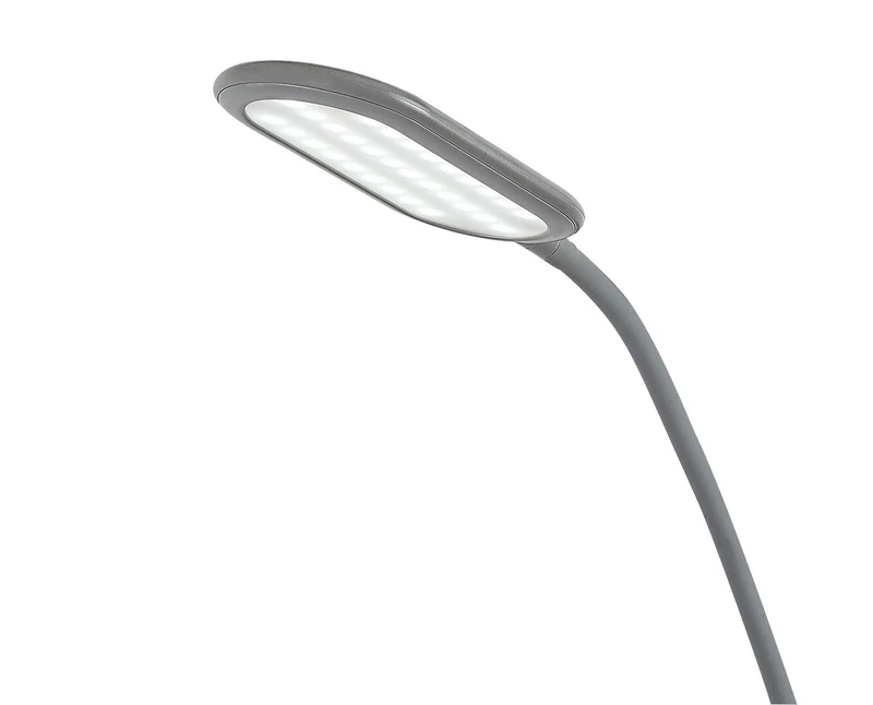 Adelmo – LED floor lamp in grey with white shade, 430×1400mm, 10W, 3000-6000K