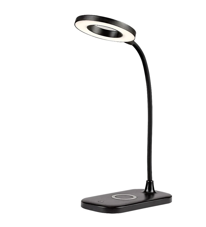 Настолни лампи Hardin – LED настолна лампа в черно/бяло, Ø100мм, 5W, 2700-6000K