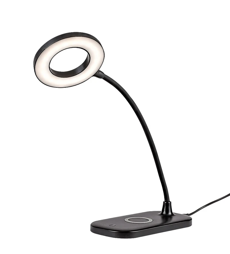 Hardin – LED настолна лампа в черно/бяло, Ø100мм, 5W, 2700-6000K