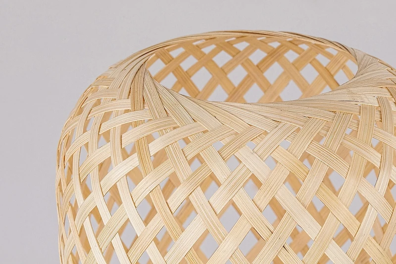 Alinafe – table lamp in natural colour, rattan shade, Ø155mm, 1×E14