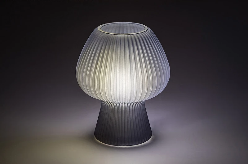 Vinelle – decorative table lamp from tinted glass, Ø145mm, 1×E14