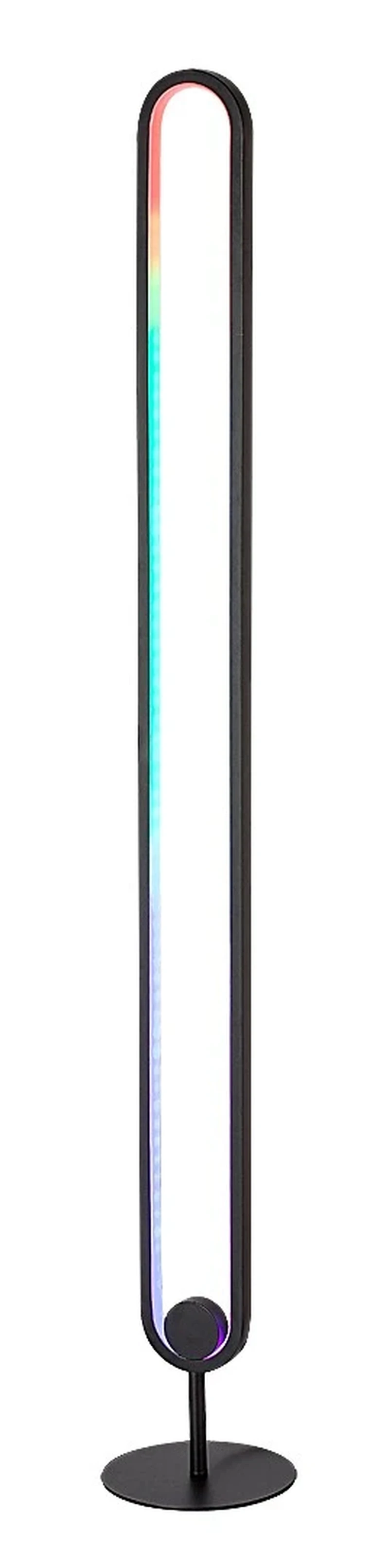 Barto – LED лампион в черен мат с бял абажур, 1250мм, 19W, RGB