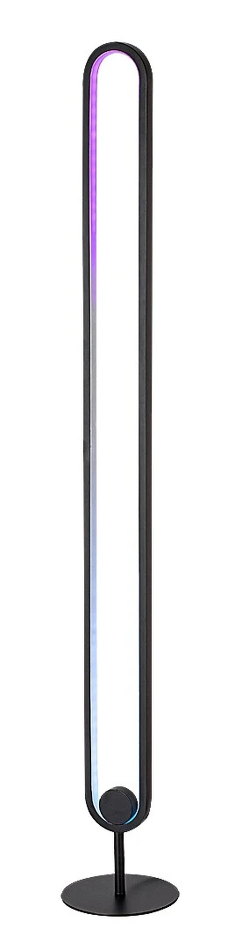 Barto – LED лампион в черен мат с бял абажур, 1250мм, 19W, RGB