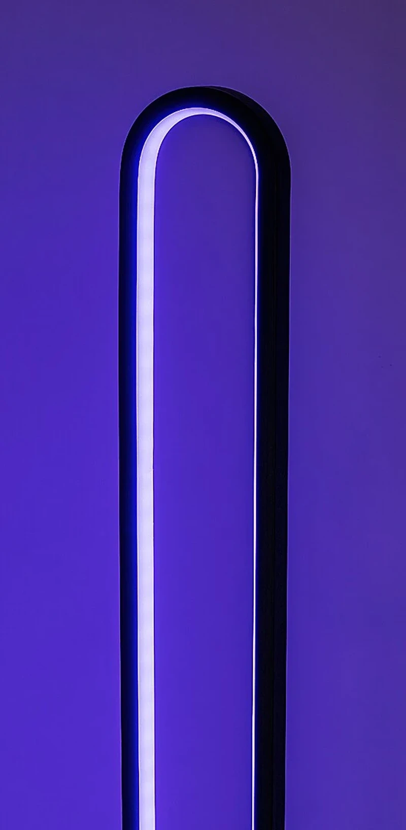 Barto – LED лампион в черен мат с бял абажур, 1250мм, 19W, RGB