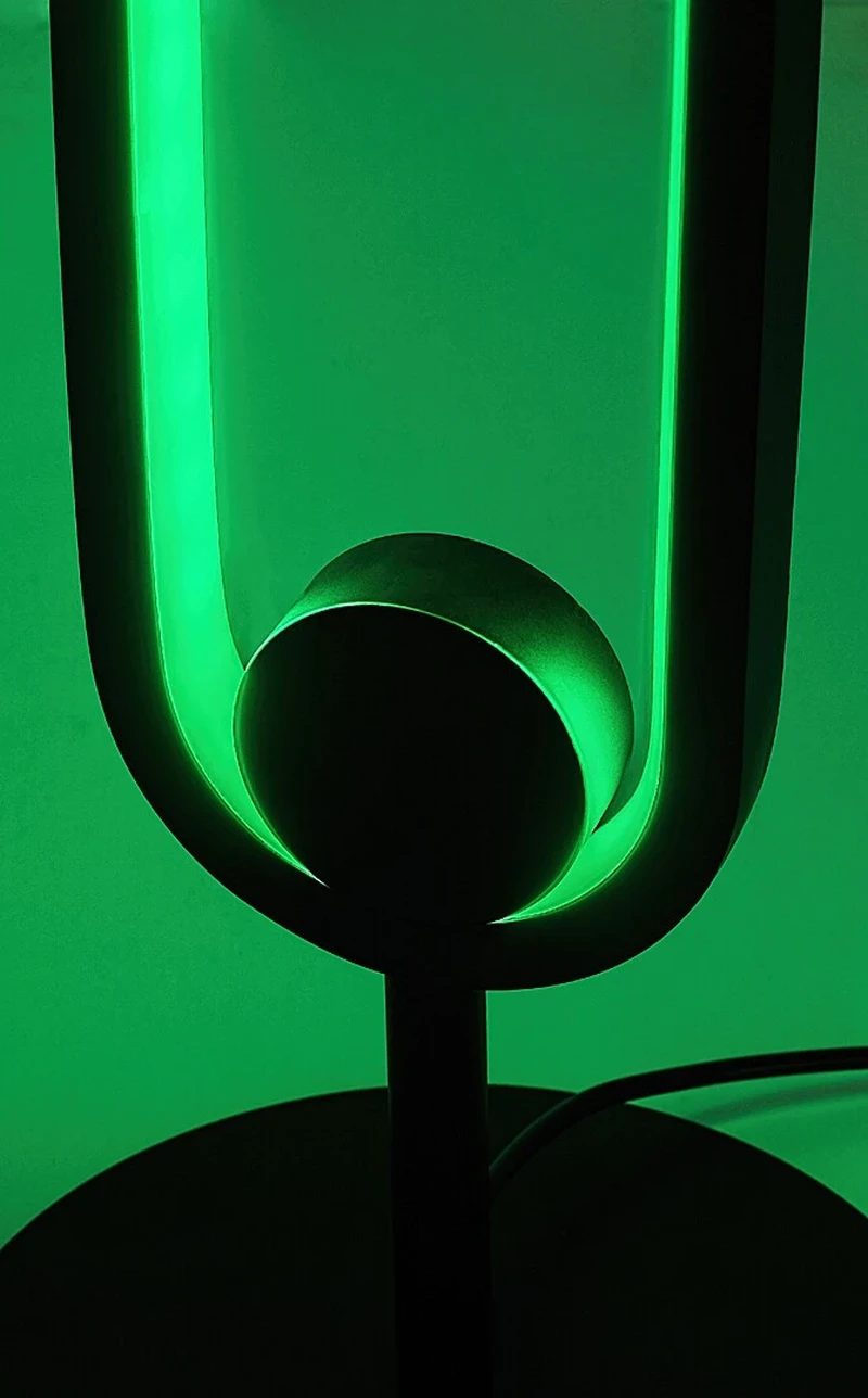 Barto – LED лампион в черен мат с бял абажур, 1250мм, 19W, RGB
