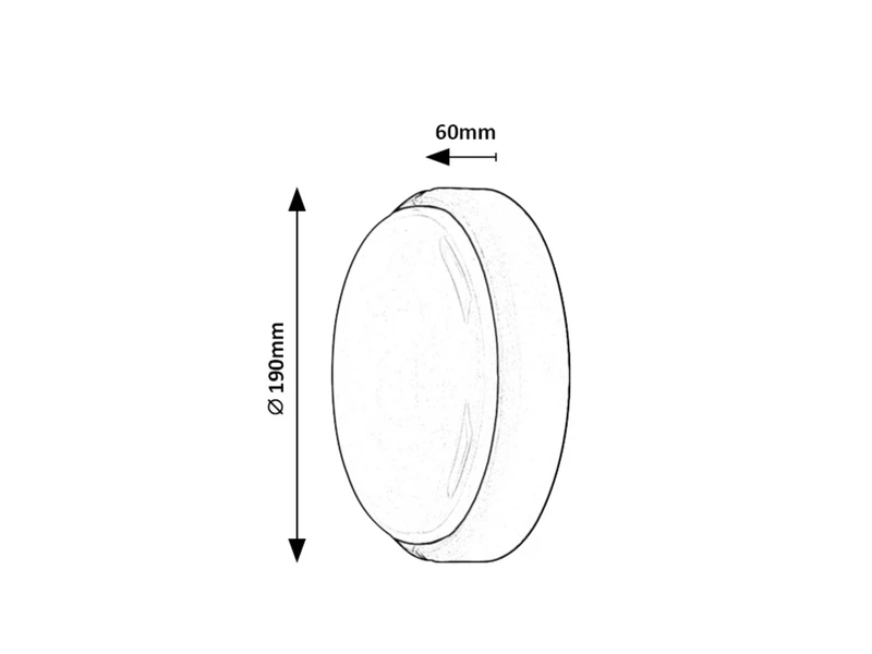Hort – LED outdoor wall/ceiling light in white, Ø190mm, 15W, 4000K, IP54
