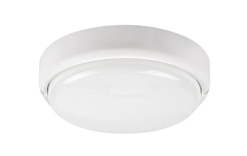 Hort – LED outdoor wall/ceiling light in white, Ø190mm, 15W, 4000K, IP54