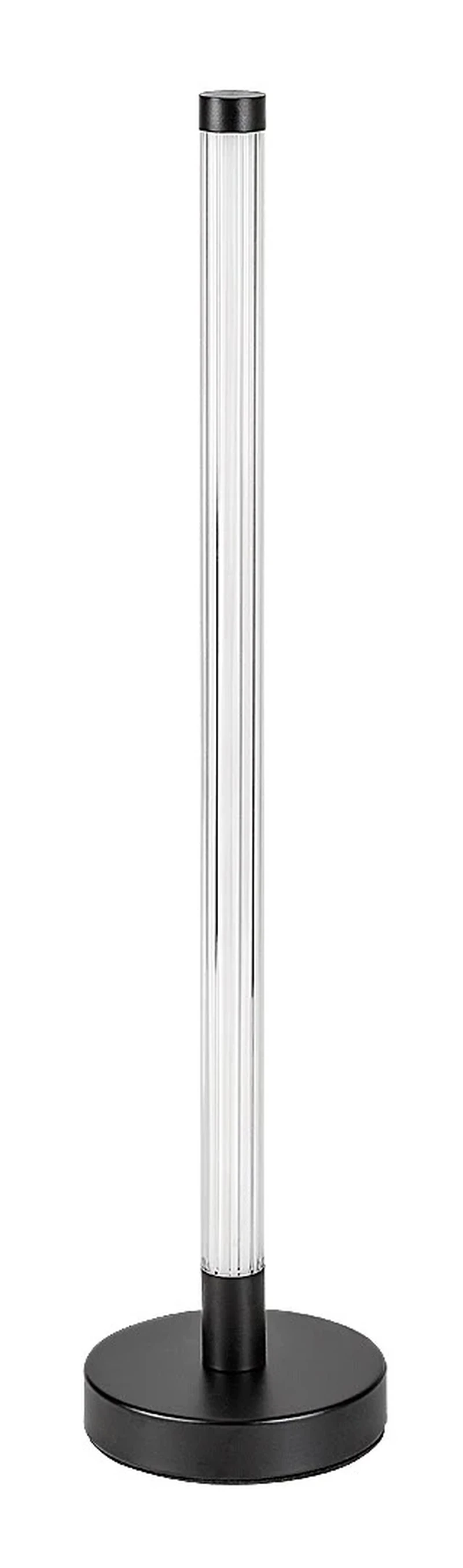 Nivaro – LED настолна лампа в черно с бял абажур, 120×520мм, 8W, 3000K