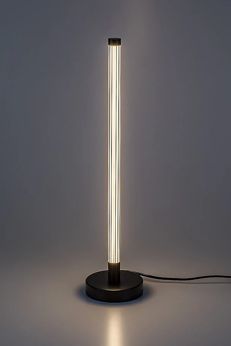 Nivaro – LED настолна лампа в черно с бял абажур, 120×520мм, 8W, 3000K