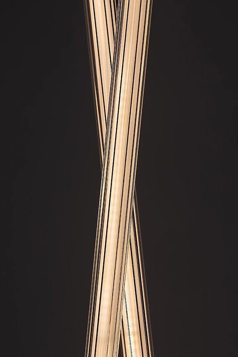 Nivaro – LED floor lamp in black with white acrylic shade, 220×1150mm, 28W, 3000K