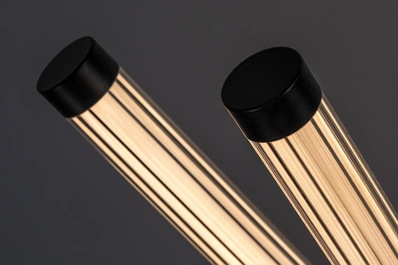Nivaro – LED floor lamp in black with white acrylic shade, 220×1150mm, 28W, 3000K