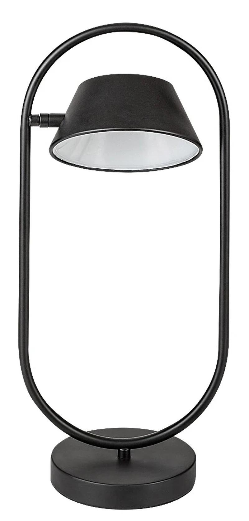 Odiss – LED настолна лампа в черно с бял абажур, 215×490мм, 6W, 3000K