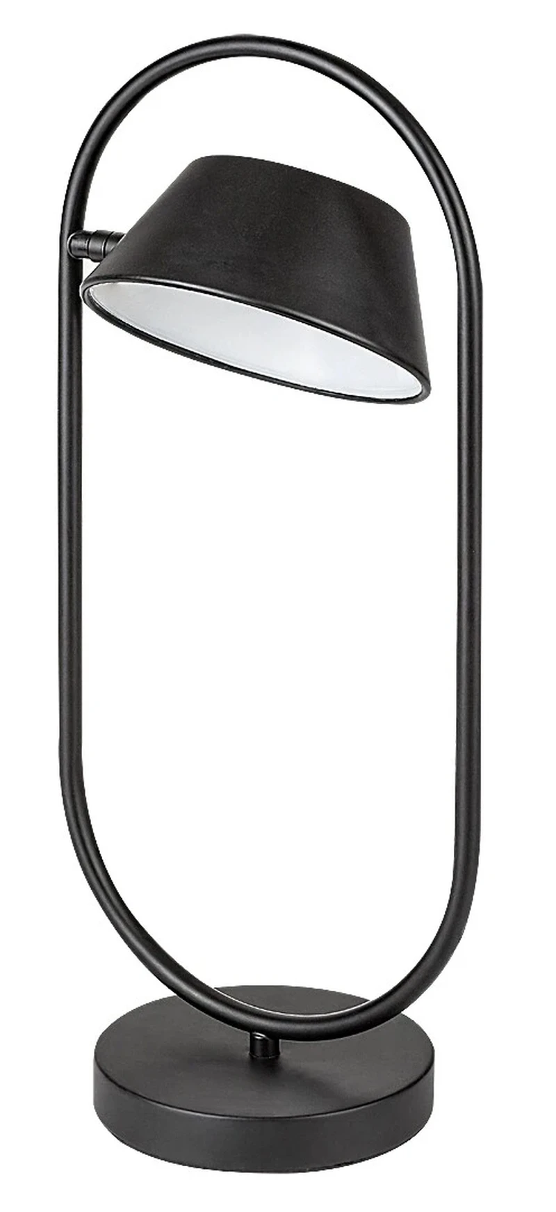 Odiss – LED настолна лампа в черно с бял абажур, 215×490мм, 6W, 3000K