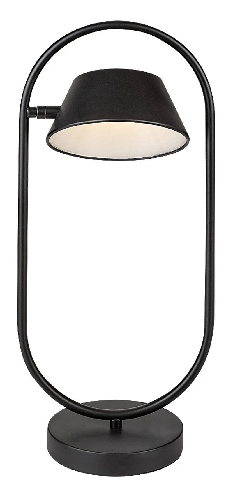 Настолни лампи Odiss – LED настолна лампа в черно с бял абажур, 215×490мм, 6W, 3000K
