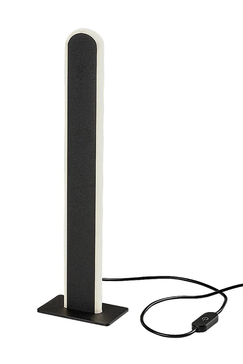Sindri – LED настолна лампа в черно с бял абажур, 350мм, 15W, 3000-4000K