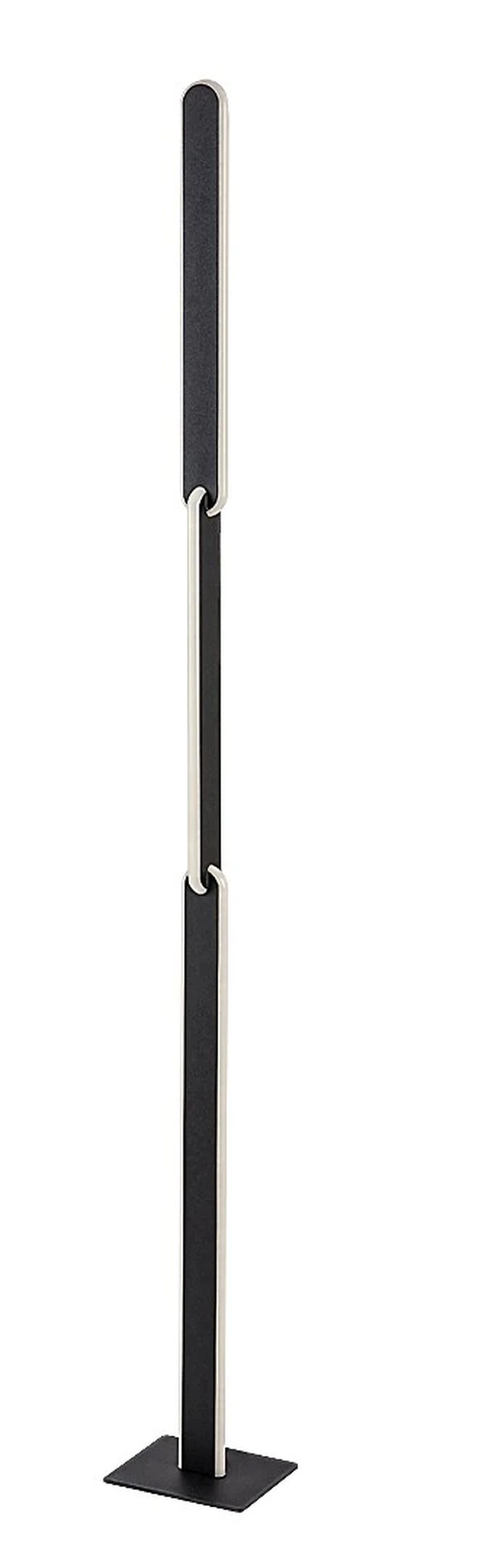 Sindri – LED лампион в черен метал с бял абажур, 1320мм, 33W, 3000-4000K