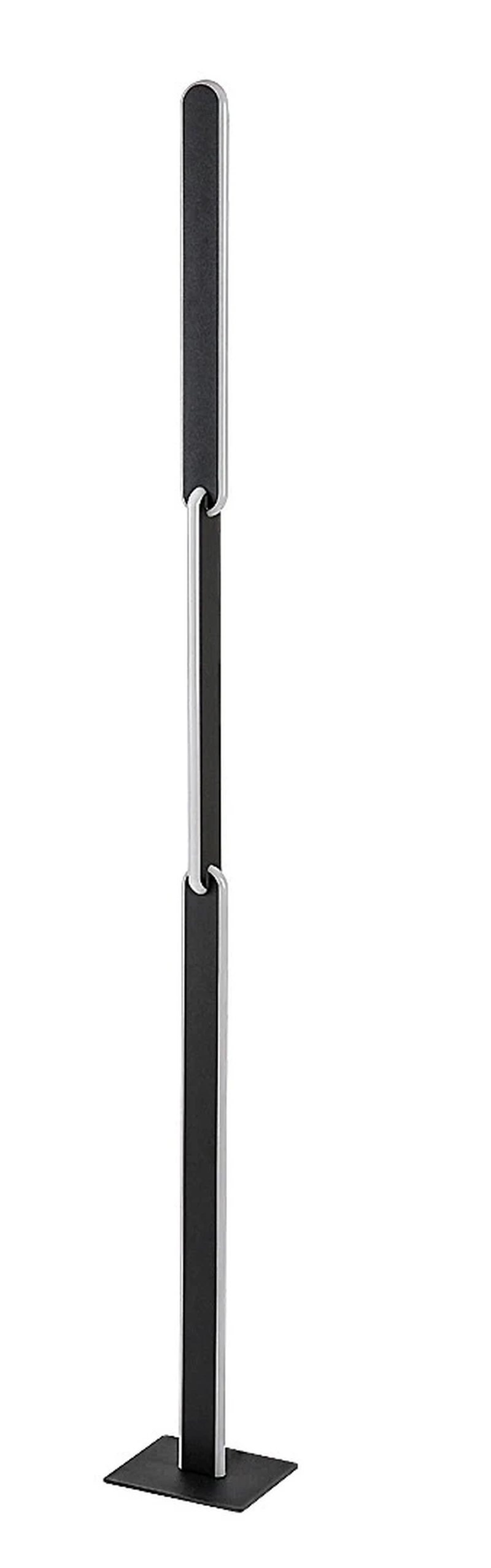Sindri – LED лампион в черен метал с бял абажур, 1320мм, 33W, 3000-4000K