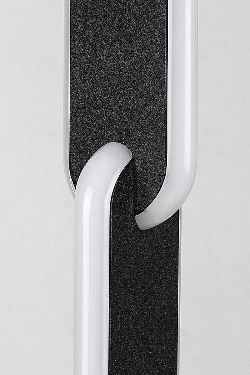 Sindri – LED лампион в черен метал с бял абажур, 1320мм, 33W, 3000-4000K