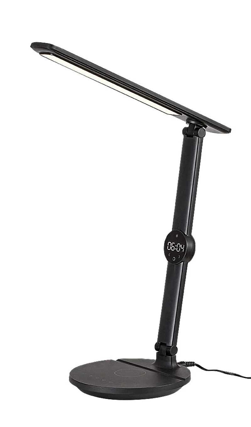 Isak – LED настолна лампа в черно с бял абажур, 340×380мм, 9W, 3000-6500K