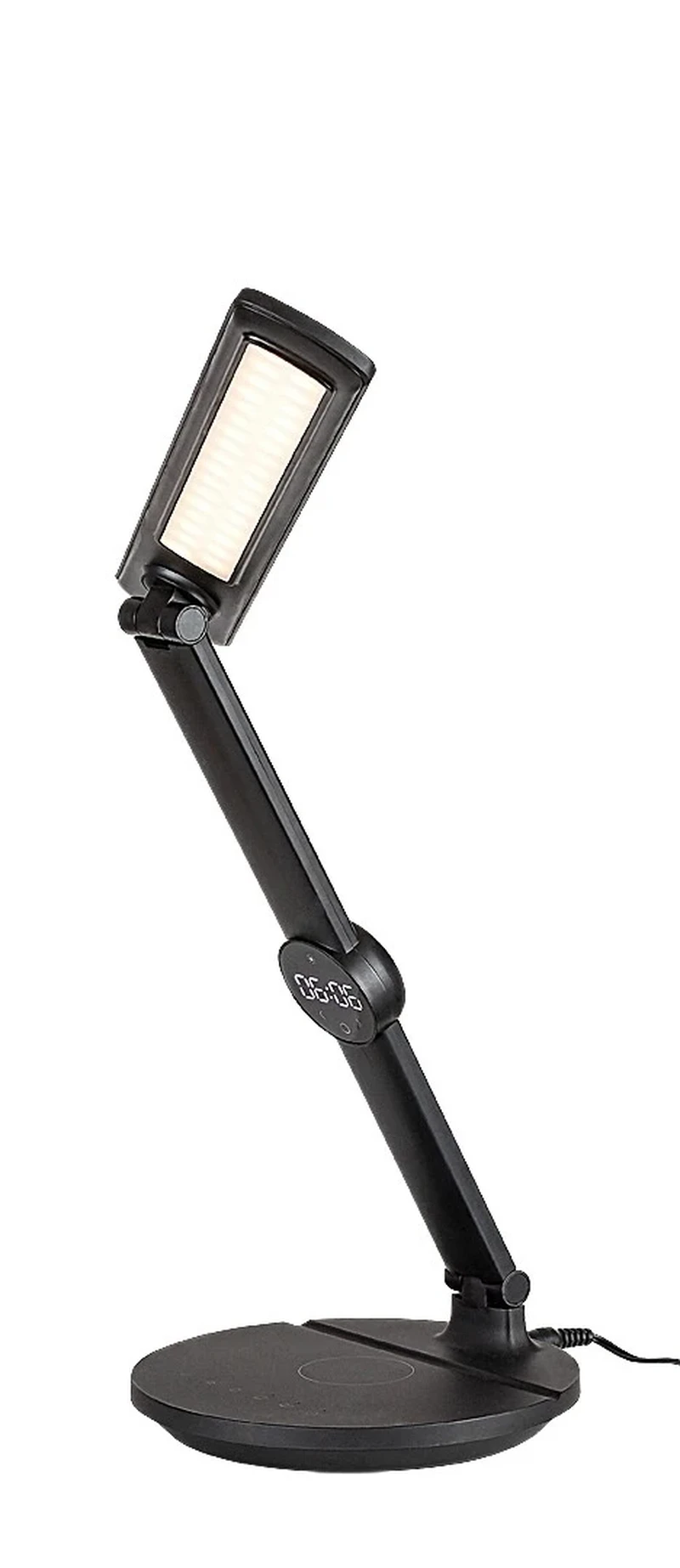 Isak – LED настолна лампа в черно с бял абажур, 340×380мм, 9W, 3000-6500K