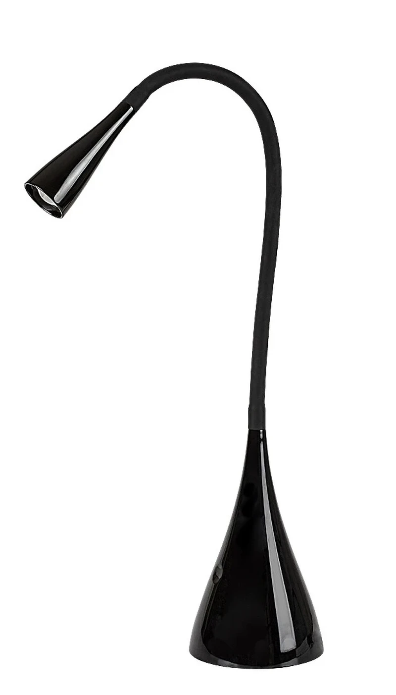Настолни лампи Jeff2 – LED настолна лампа в черно с бял абажур, 480мм, 4W, 3000K