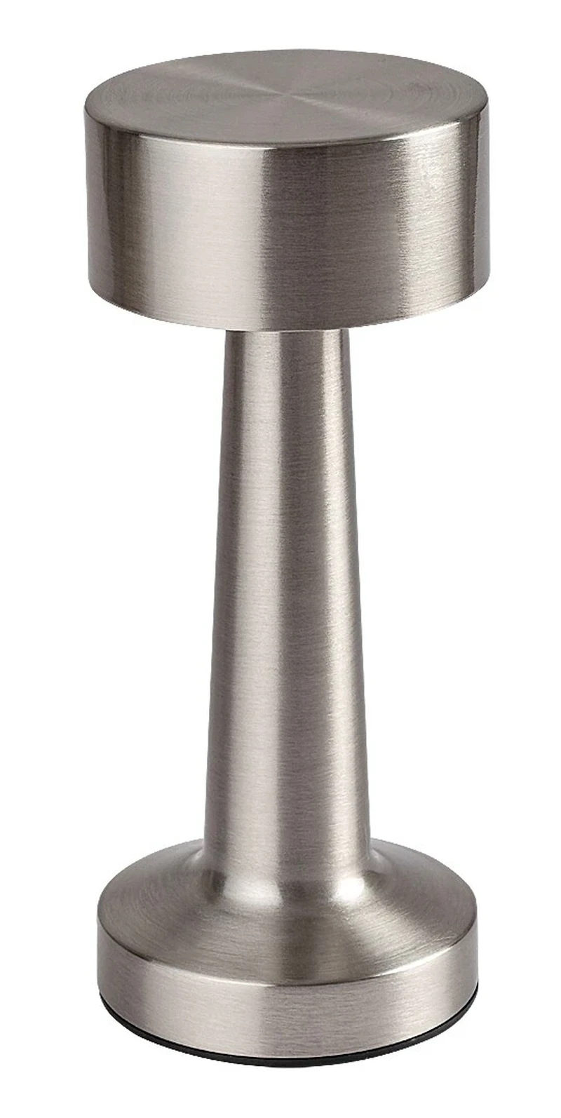 Senan – LED настолна лампа в сребристо с бял абажур, Ø90мм, 2.7W, 3000-6000K