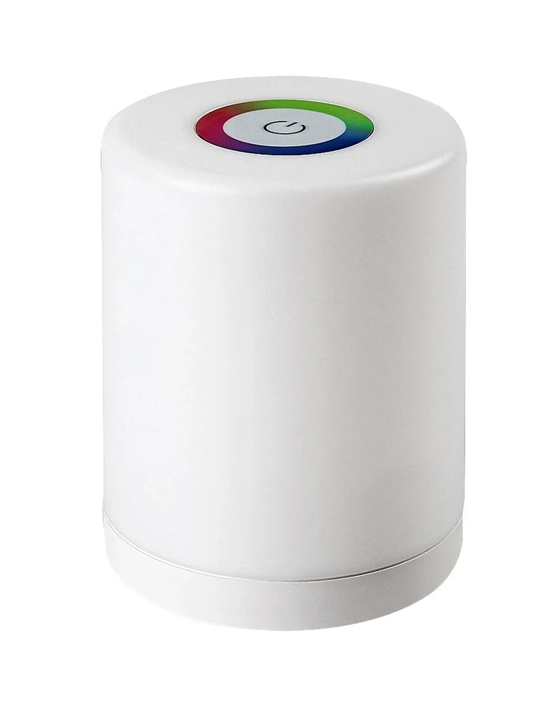 Tipy – LED decorative lamp in white with RGB, Ø90mm, 0.8W, 3000K