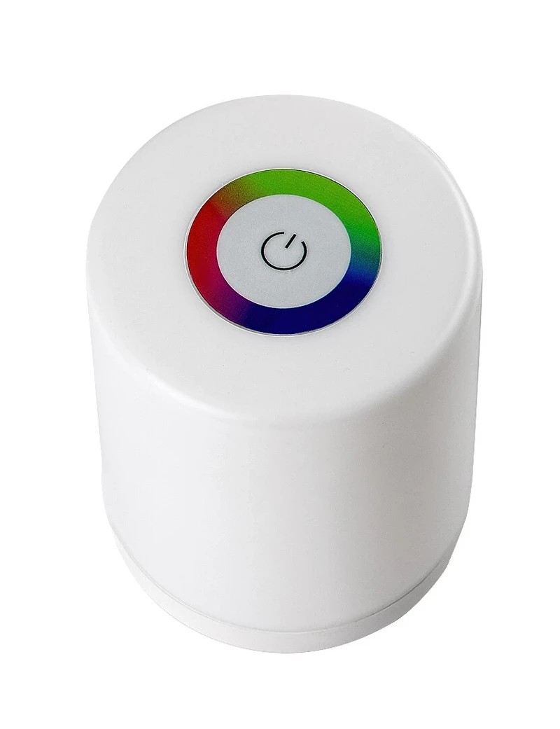Tipy – LED decorative lamp in white with RGB, Ø90mm, 0.8W, 3000K