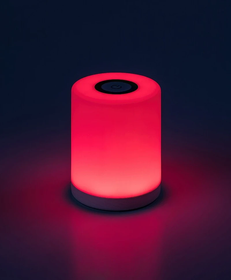 Tipy – LED decorative lamp in white with RGB, Ø90mm, 0.8W, 3000K