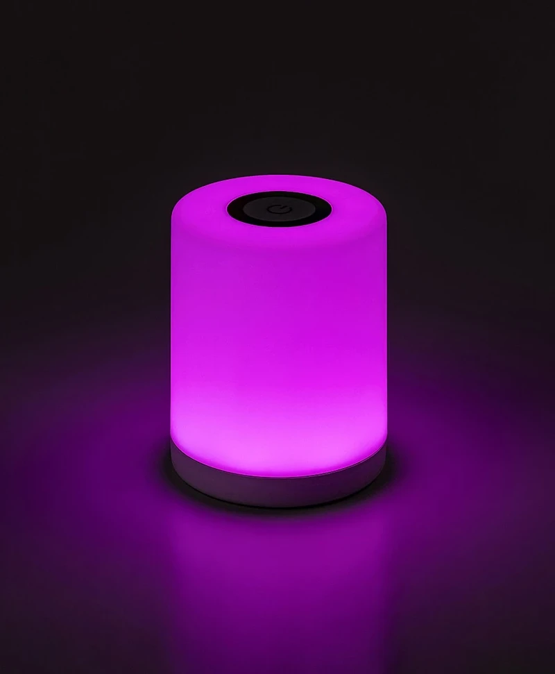 Tipy – LED decorative lamp in white with RGB, Ø90mm, 0.8W, 3000K