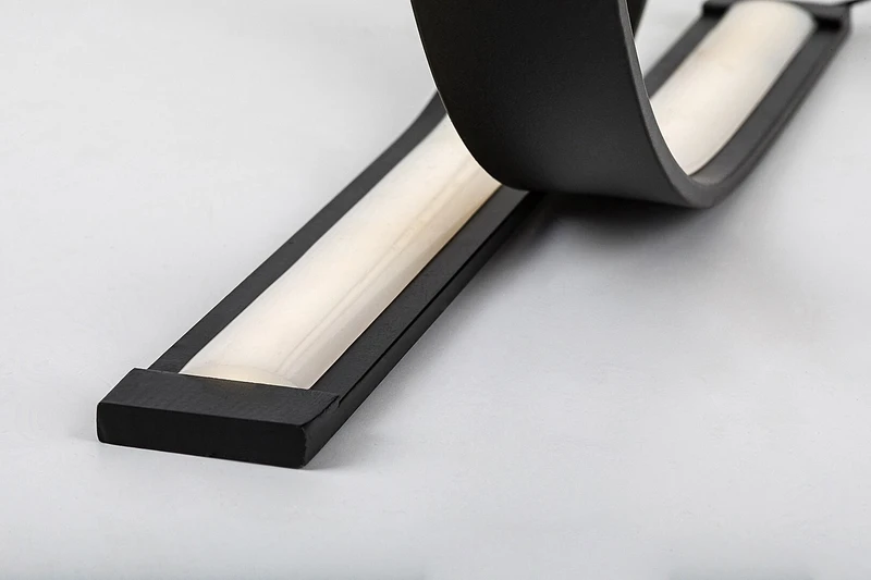 Azula – LED table lamp in black with white shade, Ø235mm, 5W, 4000K