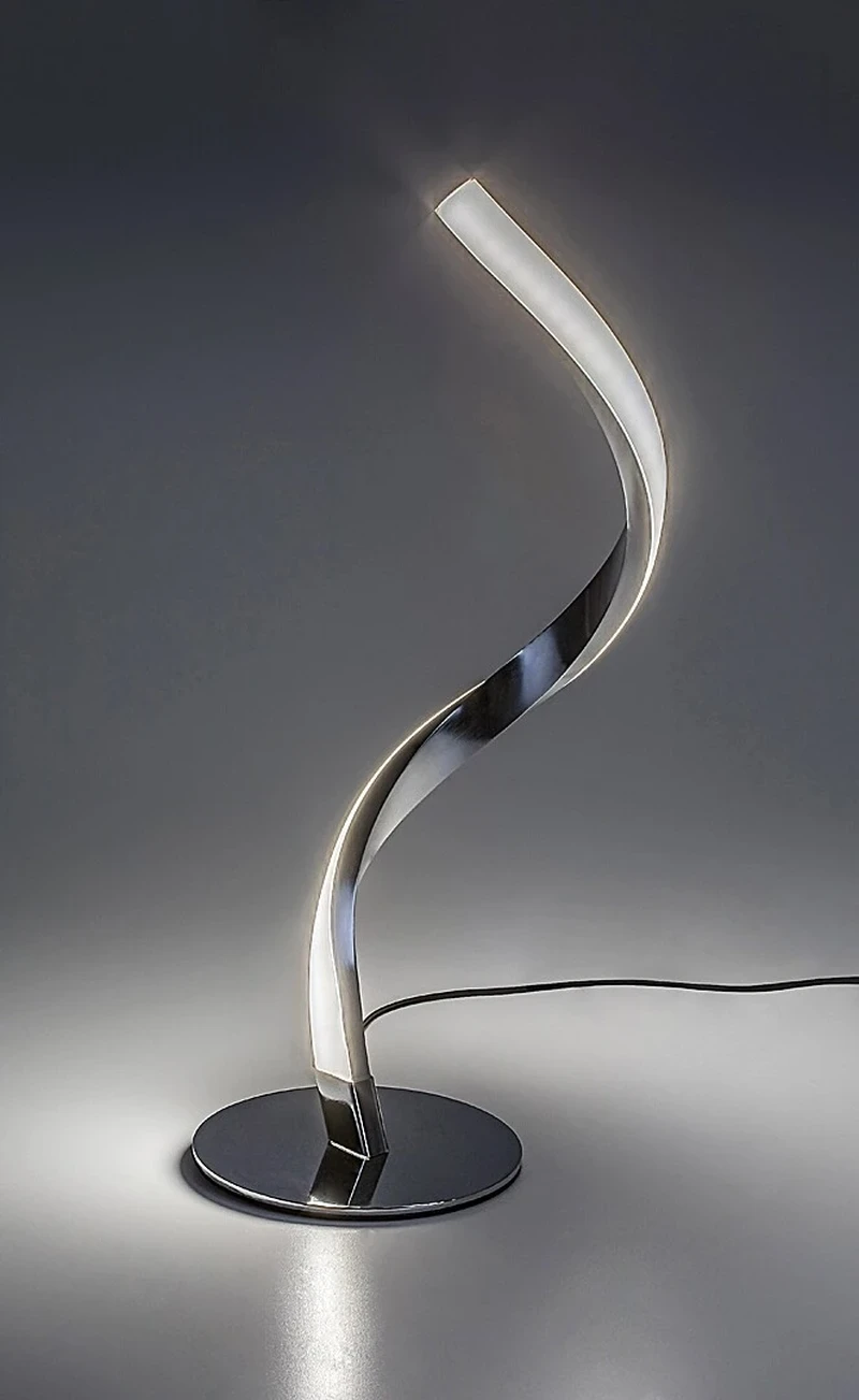 Azula – LED настолна лампа в хром с бял абажур, 175×380мм, 3W, 4000K