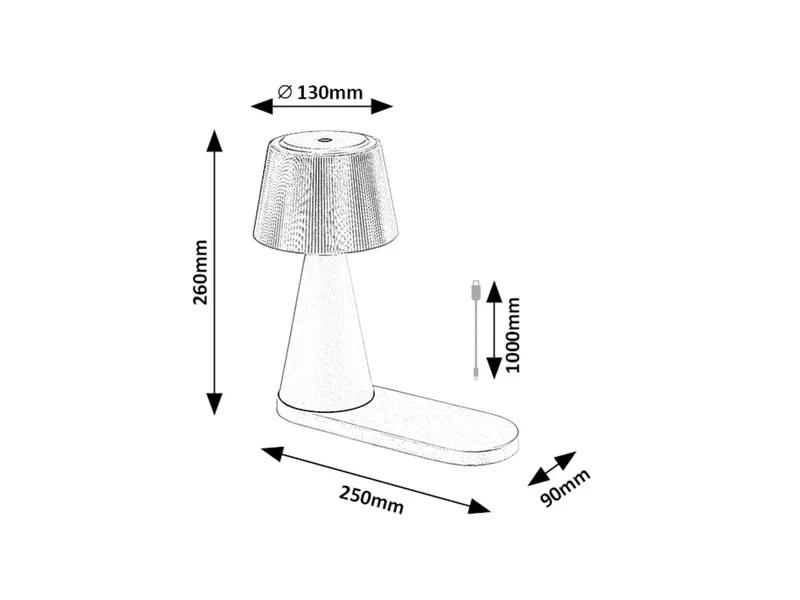 Zavier – LED настолна лампа в бяло с тъч димиране, Ø130мм, 5W, 3000-5000K