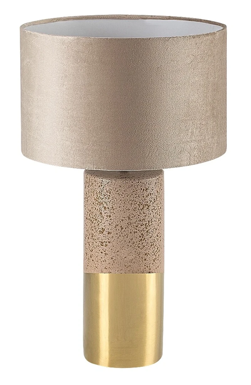 Yelda – decorative table lamp in brown/gold, Ø330mm, 1×E27