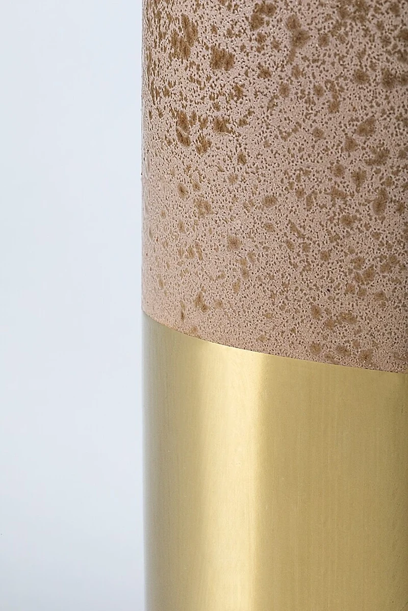 Yelda – decorative table lamp in brown/gold, Ø330mm, 1×E27