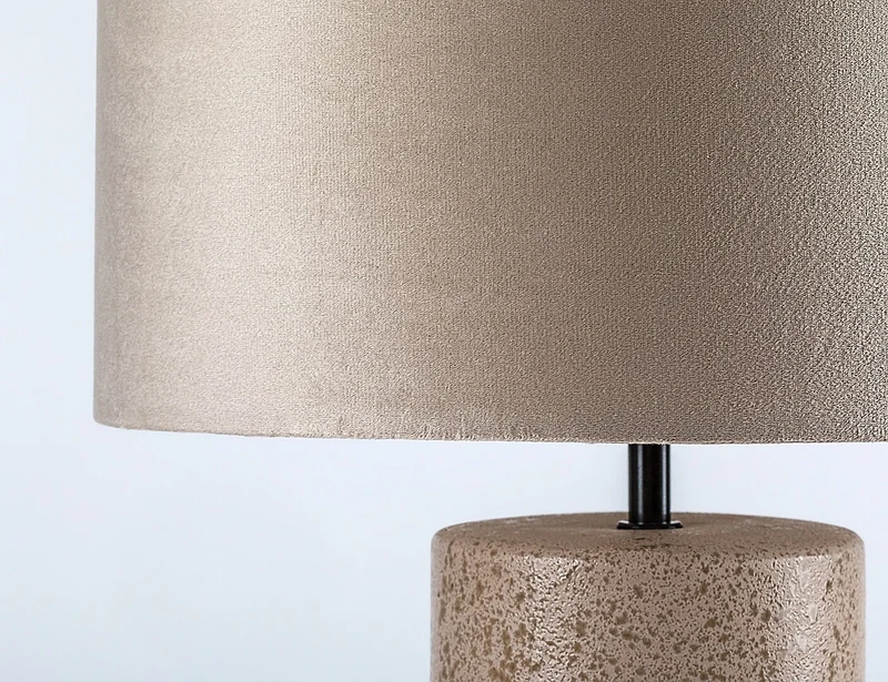 Yelda – decorative table lamp in brown/gold, Ø330mm, 1×E27