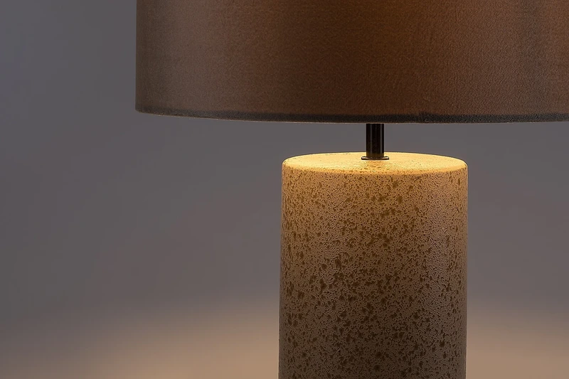 Yelda – decorative table lamp in brown/gold, Ø330mm, 1×E27