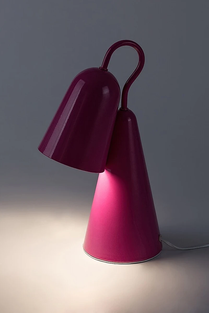 Rabal – table lamp in magenta, Ø110mm, E14, 4000K